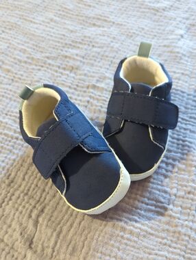 Carter's Navy and White Velcro Baby Sneakers